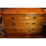 Large two short over three long chest of drawers, 106 x 50 x 84 cm. Not available for in-house P&