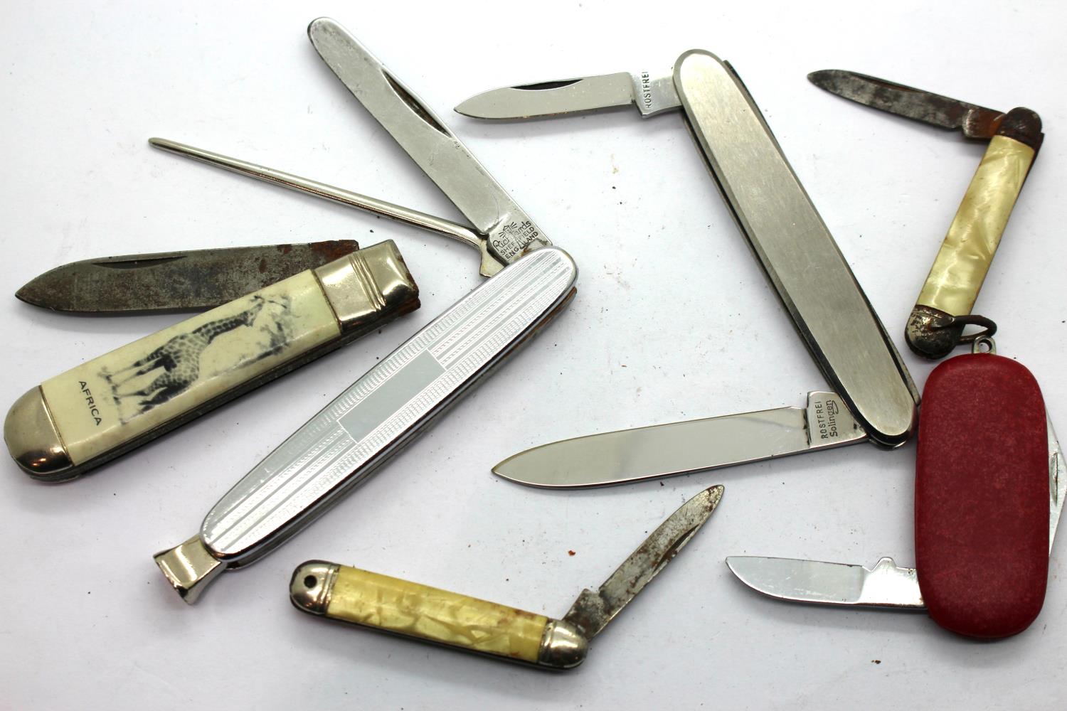 Six mixed folding penknives. P&P Group 1 (£14+VAT for the first lot and £1+VAT for subsequent lots) - Image 2 of 2