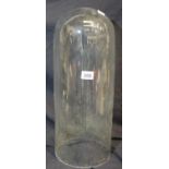 Large glass clock dome H: 53 cm. Not available for in-house P&P, contact Paul O'Hea at Mailboxes