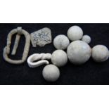 English Civil War period - Musket balls pistol to rifle caliber - Lincolnshire find - one with