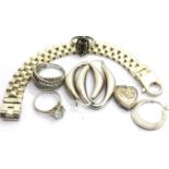 Mixed silver jewellery, combined 59g. P&P Group 1 (£14+VAT for the first lot and £1+VAT for