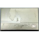 Hallmarked silver ingot with Arabic inscription by John Pinches, 33g. P&P Group 1 (£14+VAT for the