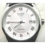 Gents boxed Accurist automatic 21 jewel date wristwatch, working at lotting. P&P Group 1 (£14+VAT