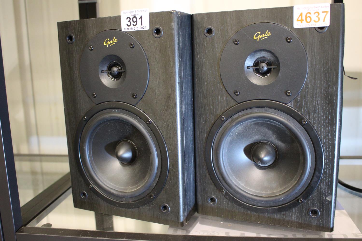 Pair of Gale Silver Monitor speakers. P&P Group 3 (£25+VAT for the first lot and £5+VAT for