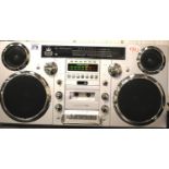 GPO Brooklyn large 1980s-Style Boombox - CD, Cassette, DAB+ & FM Radio, USB, Bluetooth Receiver;