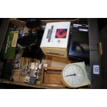 Box of mainly vintage photographic mixed items and equipment. Not available for in-house P&P,