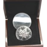 1oz fine silver Canadian Dollar, boxed. P&P Group 1 (£14+VAT for the first lot and £1+VAT for