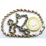 Two silver rope bracelets, total weight 10g. P&P Group 1 (£14+VAT for the first lot and £1+VAT for