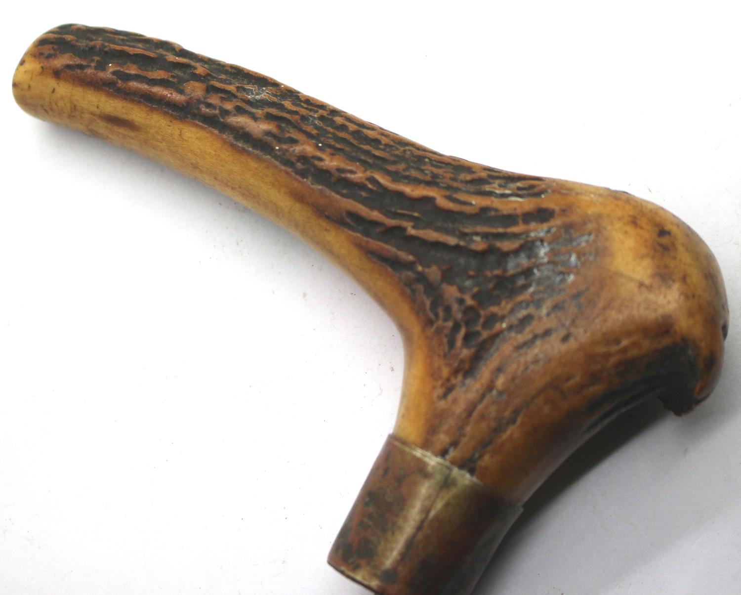 Antler handled antique bamboo sword stick, blade L: 40 cm, overall L: 88 cm. P&P Group 2 (£18+VAT - Image 3 of 3