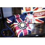 Union Jack Flag Retro push button telephone replica of the 1970s GPO746 classic, compatible with