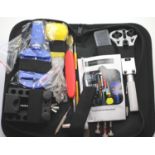 New old stock 147 piece watch repair tool kit in soft case with instructions. P&P Group 2 (£18+VAT