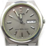 Lorus new grey faced wristwatch, boxed. P&P Group 1 (£14+VAT for the first lot and £1+VAT for