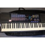 Yamaha PSR-180 electric organ with case, no power lead. P&P Group 3 (£25+VAT for the first lot