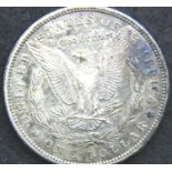 Morgan 1897 silver dollar. P&P Group 1 (£14+VAT for the first lot and £1+VAT for subsequent lots)