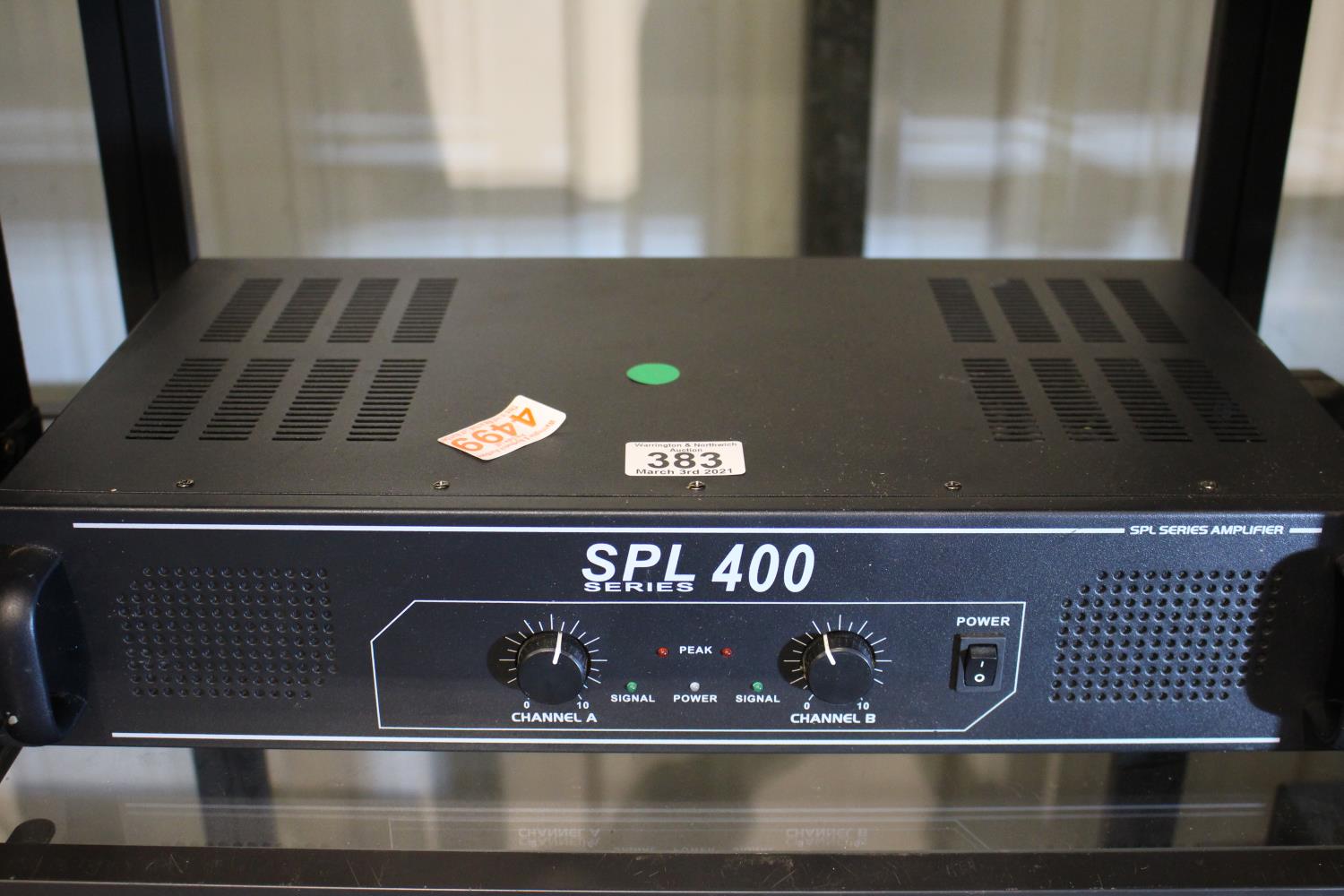 SPL Series 400 amplifier. P&P Group 3 (£25+VAT for the first lot and £5+VAT for subsequent lots)