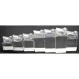 Set of seven perspex ring mounting display stands. P&P Group 1 (£14+VAT for the first lot and £1+VAT