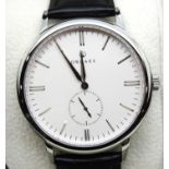 New boxed Ornake gents wristwatch, steel cased with white dial, with Japanese Miyoto movement,