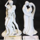 Two Wedgwood Compton and Woodhouse figurines with certificates, tallest H: 26 cm. P&P Group 3 (£25+