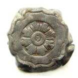 Silver Tunic Button in style of Rose - Tudor period. P&P Group 1 (£14+VAT for the first lot and £1+
