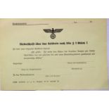German Third Reich Oath of Office, printed page, unused. P&P Group 1 (£14+VAT for the first lot