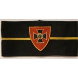 German WWII re-enactment embroidered Old Comrades armband with gold braid. P&P Group 1 (£14+VAT