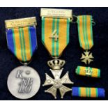 Holland, two 20th century medals, one with miniature and both with ribbon bars. P&P Group 1 (£14+VAT