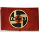 German Third Reich aged replica embroidered Deutsches Jugend armband. P&P Group 1 (£14+VAT for the