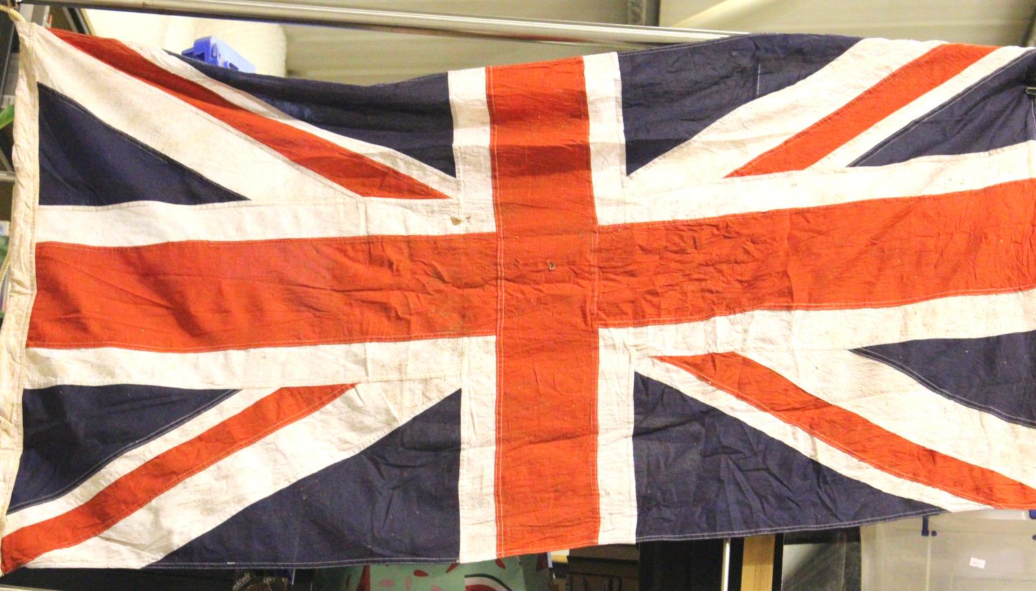 British WWII Union flag, War Department stamped, dated 1943 and named to the Suffolk Regiment,