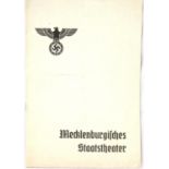 German Third Reich Staatstheater Berlin programme, inscribed to the centre-pages. P&P Group 1 (£14+