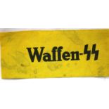 German WWII representation printed cotton Waffen SS armband. P&P Group 1 (£14+VAT for the first