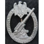 German WWII re-enactment Wehrmacht Flak badge. P&P Group 1 (£14+VAT for the first lot and £1+VAT for