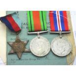 1102190 CORPORAL ET BOWEN RAF British WWII trio comprising 1939-45 star, Defence medal and BWM, with