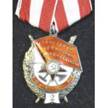 Communist Russian Order of the Red Banner, indistinctly marked verso, with information. P&P Group