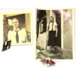 German Third Reich photographs of an unknown female Hitler Youth member, together with two Hitler