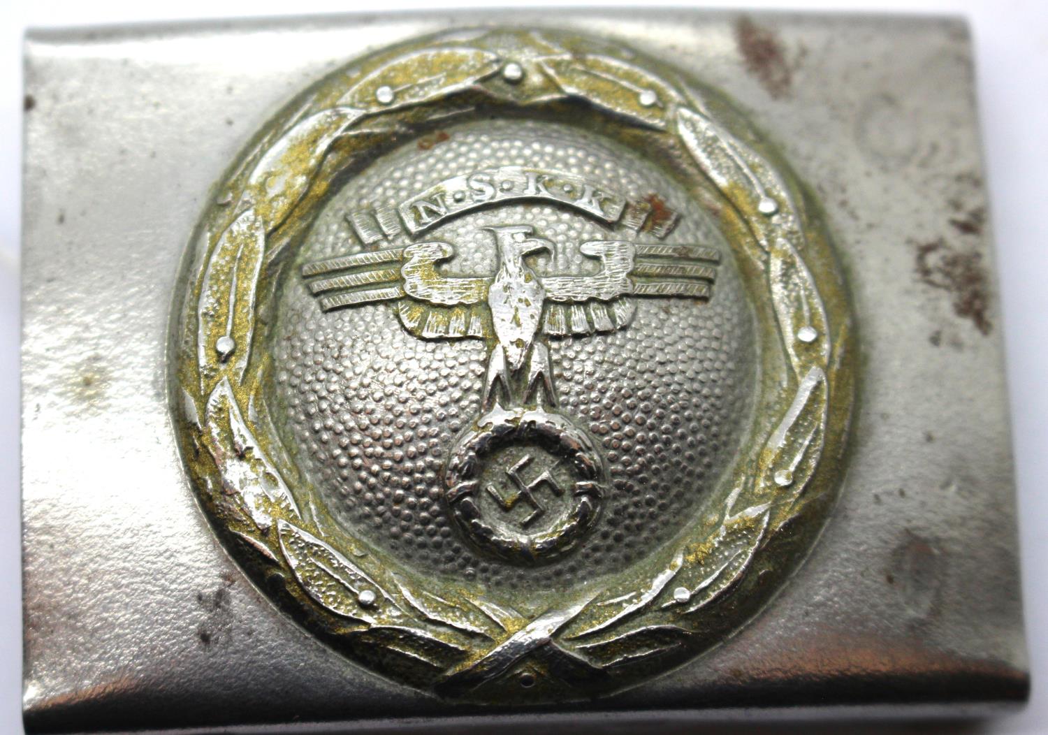 German WWII re-enactment NSKK belt buckle. P&P Group 1 (£14+VAT for the first lot and £1+VAT for