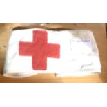 British Medical Services WWI period buttoned Red Cross armband. P&P Group 1 (£14+VAT for the first