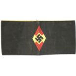 German WWII aged replica printed Hitler Youth armband. P&P Group 1 (£14+VAT for the first lot and £