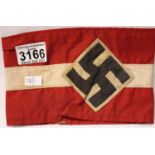German WWII re-enactment embroidered Hitler Youth armband of three piece construction. P&P Group