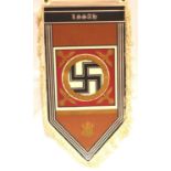 German WWII representation leather effect pennant for the Liebstandarte SS 1st Panzer Division,