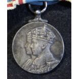 George V 1937 coronation medal named to Princess Olga of Greece & Denmark, with information. P&P