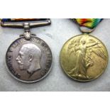 291561 PTE G WALKER GORDONS, British WWI medal pair comprising BWM and Victory medal, with