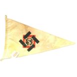 German WWII Teno re-enactment printed pennant, L: 35 cm. P&P Group 1 (£14+VAT for the first lot