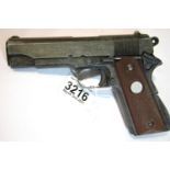 Heavy replica automatic 45 pistol. P&P Group 2 (£18+VAT for the first lot and £3+VAT for