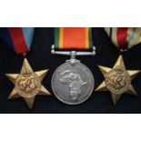 203087 A GELDARD, a British WWII medal trio comprising 1939-45 Star, Africa Star and South Africa