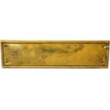 WWII German Third Reich brass finger plate. P&P Group 1 (£14+VAT for the first lot and £1+VAT for