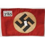 German Third Reich aged replica NSDAP party members armband, embroidered and stamped. P&P Group