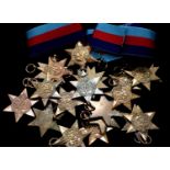 Twenty British WWII unissued 1939-45 stars, with a length of ribbon. P&P Group 1 (£14+VAT for the