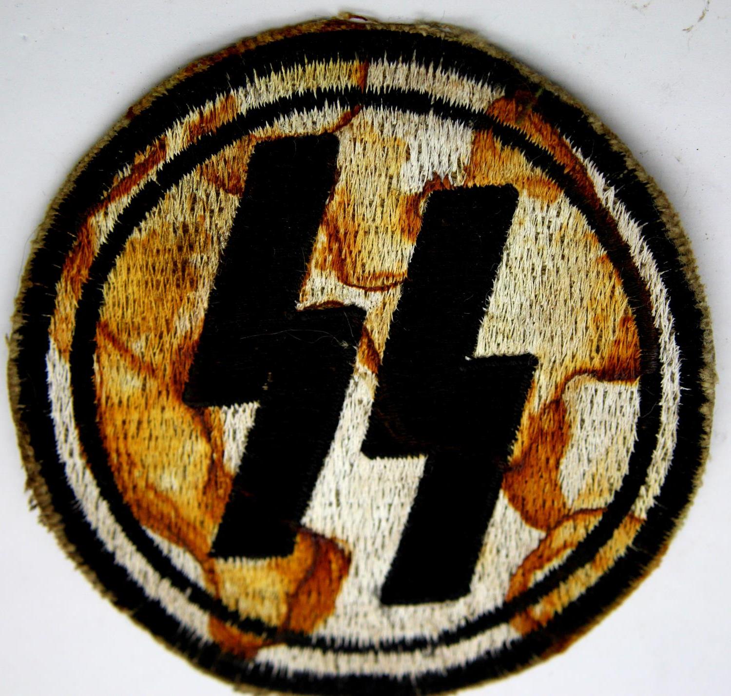 German WWII aged replica embroidered SS sports vest badge. P&P Group 1 (£14+VAT for the first lot