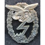 German WWII aged replica Luftwaffe Ground Assault award. P&P Group 1 (£14+VAT for the first lot