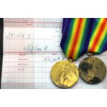 41568 PTE C JONES L N LANCS British WWI Victory medal, and T4-253817 CPL R S SMITH ASC later named